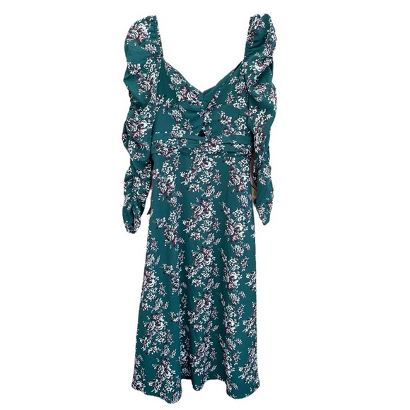 Astr Dresses & Skirts - ASTR Midi Dress Twist Bust Green Floral
